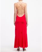 Robe Itaque Fleurs rouge