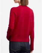 Pull en Laine & Cachemire court Via rouge