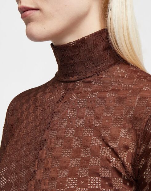 Top Damier Lace marron