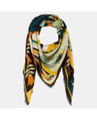 Foulard Palmier multicolore  90x90 cm