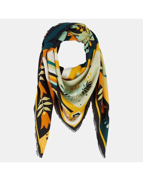 Foulard Palmier multicolore  90x90 cm