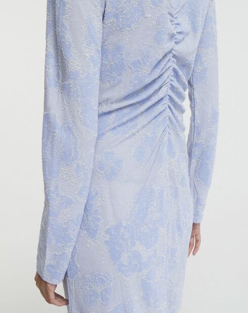 Robe Freya Floral Relief Jersey bleu/blanc