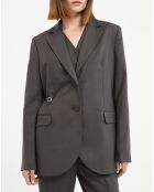 Blazer en Laine mélangée Freya gris foncé