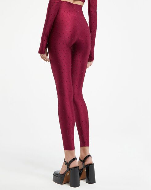 Legging Holly Crystal - 80'S bordeaux clair