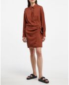 Robe mini Portefeuille Selma marron moyen