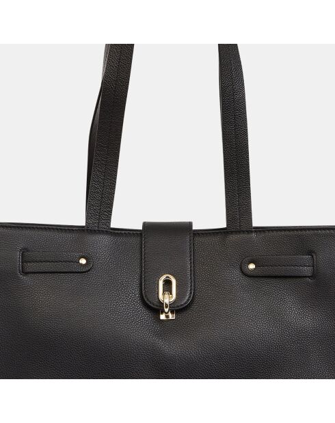 Cabas en Cuir en Cuir New Liam noir - 28x38x11 cm