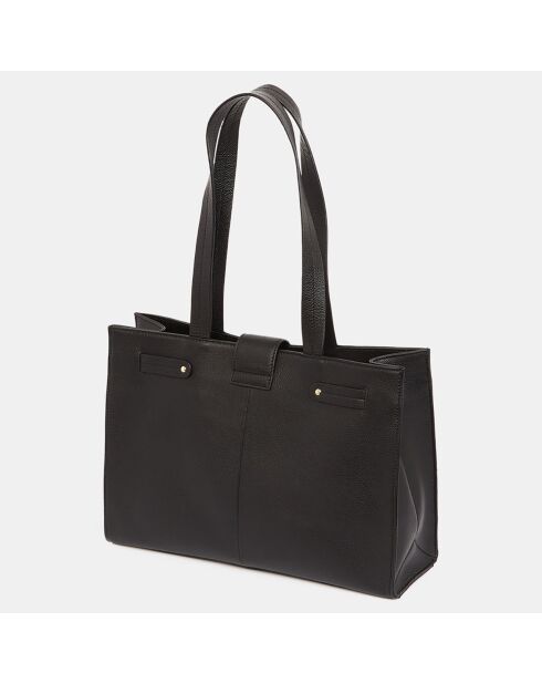 Cabas en Cuir en Cuir New Liam noir - 28x38x11 cm