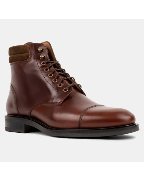 Boots en Cuir Gilford marron foncé