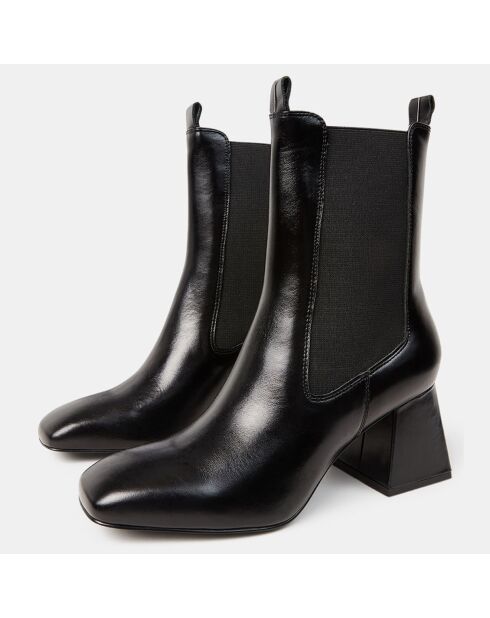 Chelsea Boots en Cuir noires - Talon 7 cm