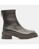 Zwarte leren laarzen van Alister met hak van 6 cm RECOCHE GL OFF
