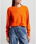 Pull 100% Cachemire col rond Zabri orange