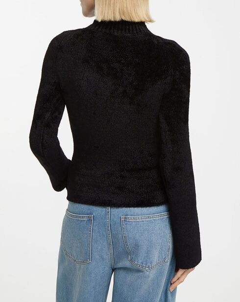 Pull Chenille Turtle Neck noir