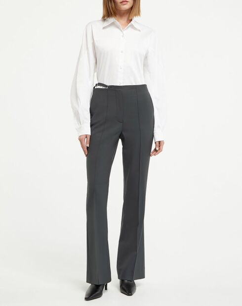 Pantalon en Laine mélangée Elis gris foncé