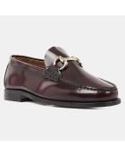 Mocassins en Cuir Polido mors rouge bordeaux