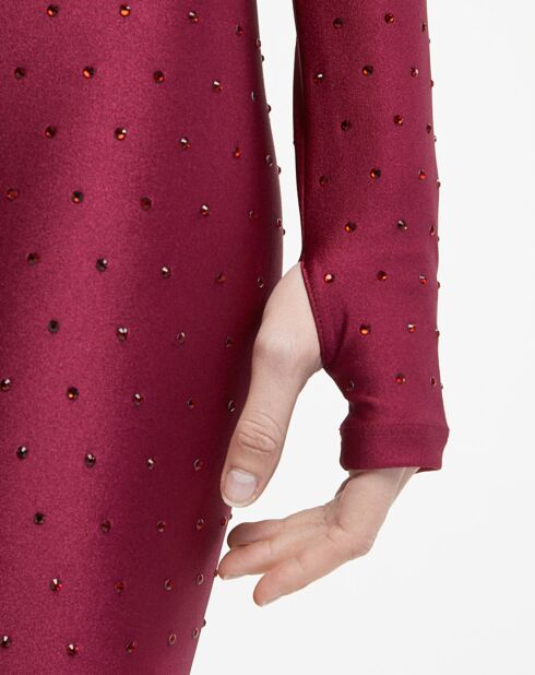 Legging Holly Crystal - 80'S bordeaux clair