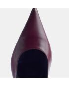 Escarpins en Cuir Spike bordeaux - Talon 6.5 cm