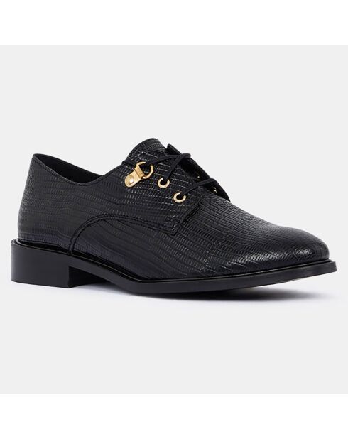 Derbies en Cuir python noires