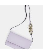 Sacoche en Cuir Chain Phone Pouch violette - 12x19x2 cm