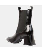 Bottines en Cuir noires - Talon 7 cm