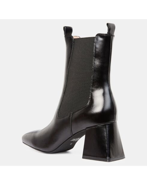 Chelsea Boots en Cuir noires - Talon 7 cm