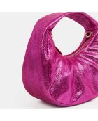 Sac à main en Cuir Mini Rudy fuchsia - 18x21x8.5 cm