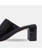 Mules en Cuir Katya noires - Talon 6 cm