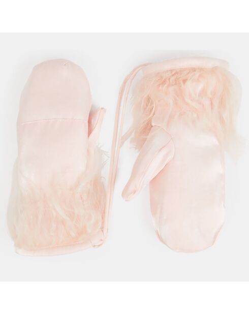 Moufles Shining Nylon Mongolia rose clair
