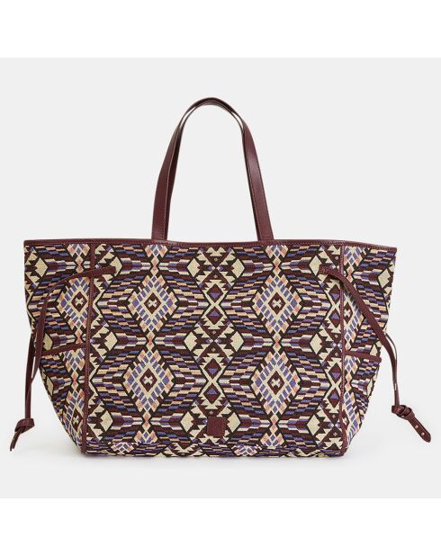 Cabas Susanne Jacquard Ethn multicolore - 29x53x20 cm