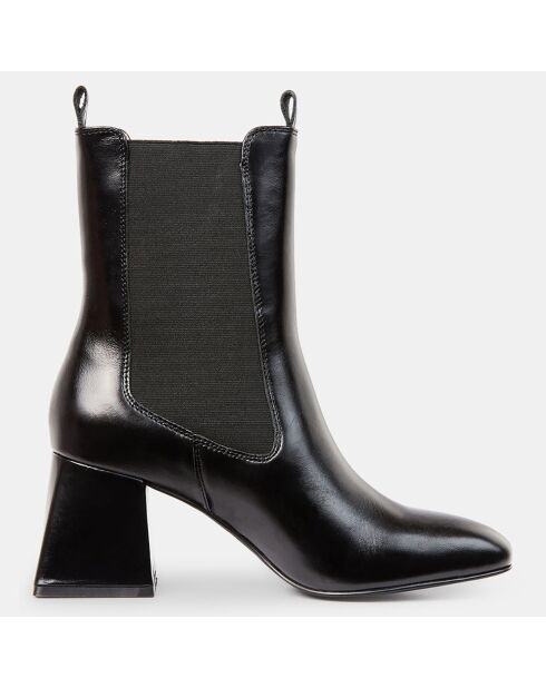 Chelsea Boots en Cuir noires - Talon 7 cm