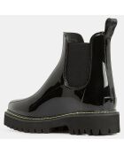 Boots de pluie surpiqures noires - Talon 5 cm