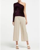 Pull Chenille One Shoulder bordeaux