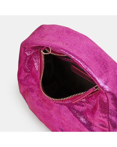 Sac à main en Cuir Mini Rudy fuchsia - 18x21x8.5 cm