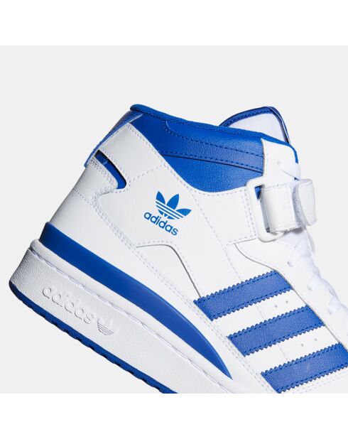 Baskets en Cuir Forum blanc/bleu