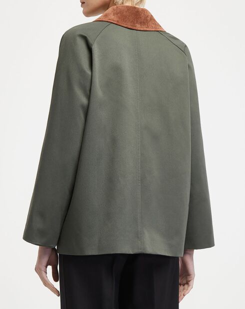 Chasse Kinga parka van kaki wolmix