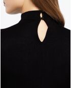 Robe Pull col roulé Bonbon noire
