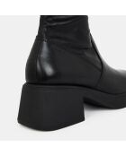 Stivali Dorah in pelle nera - Tacco 6 cm