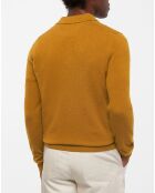 Pull 100% Cachemire Polo Uni Napolo camel/gold