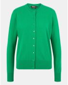 Cardigan 100% Cachemire Zacao vert emeraude