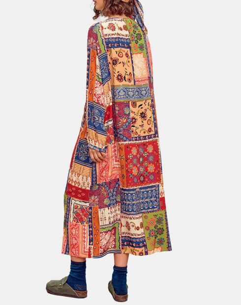 Robe 100% Soie Lela multicolore