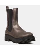 Chelsea boots en Cuir bronze - Talon 4 cm