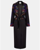 Manteau en Coton & Laine Musa Embroidery noir