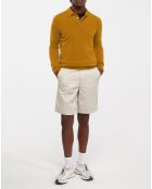 Pull 100% Cachemire Polo Uni Napolo camel/gold