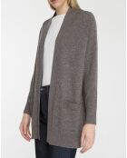 Gilet en Laine & Cachemire Susan gris foncé