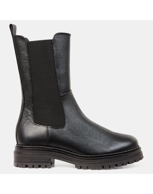 Chelsea Boots en Cuir élastique noires