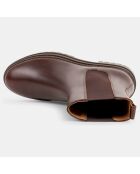 Chelsea boots en Cuir Clover marron foncé