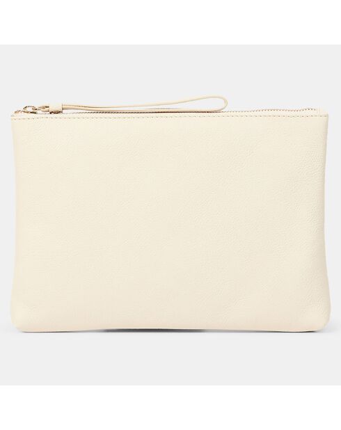 Pochette en Cuir Franka G blanc/gris - 18x26x1.5 cm