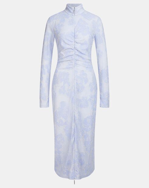 Robe Freya Floral Relief Jersey bleu/blanc