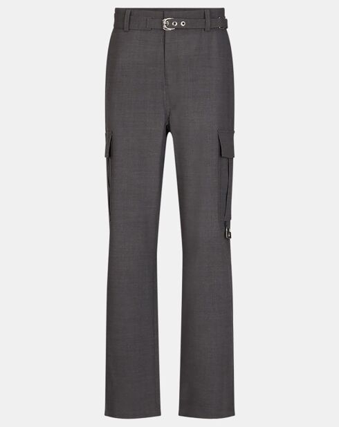 Pantalon en Laine Padlock Cargo gris