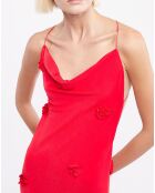 Robe Itaque Fleurs rouge