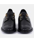 Derbies en Cuir python noires